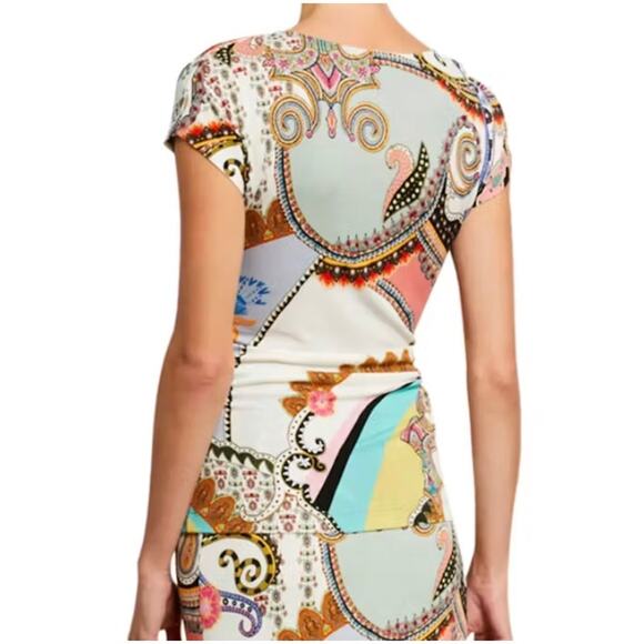 Etro Radial Print Jersey Wrap Top - Picture 8 of 11